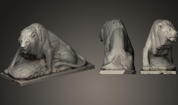 Figurines lions tigers sphinxes (STKL_0016) 3D model for CNC machine